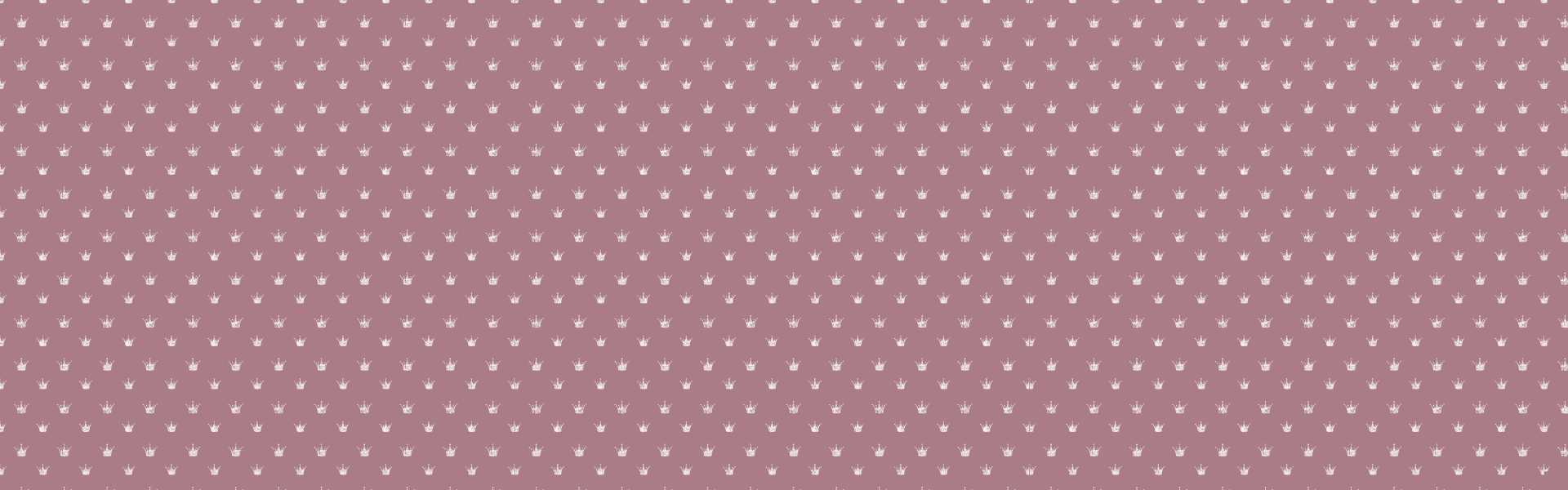 A repeated pattern of small white crowns on a muted pink background.